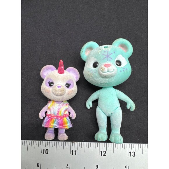 Flocked Animal Figures FLAWS Doll Toy Set Various Conditions Cats Bears Dogs - Picture 7 of 14